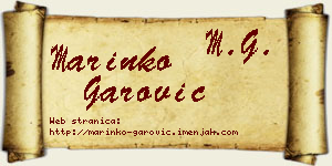 Marinko Garović vizit kartica